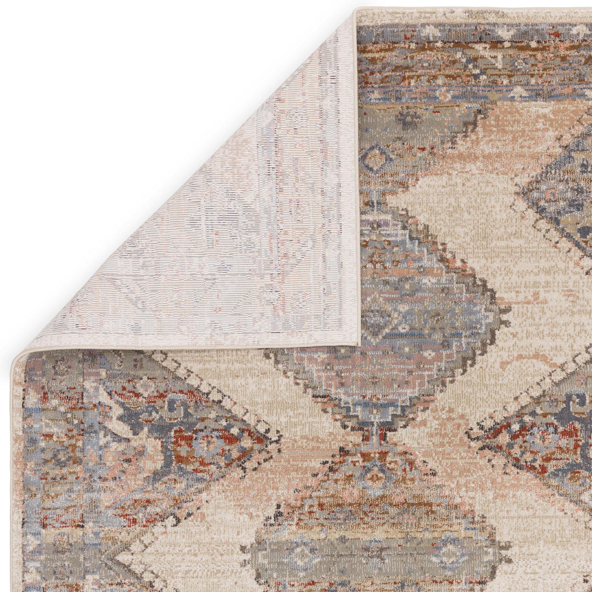 Heritage Style Zig Zag Rug in Washed Terracotta
